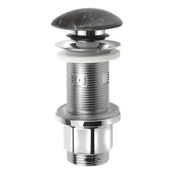 Sapho - Praustuvo uždarymas Click-Clack BLOK skersmuo 6,7 cm akmens/juoda