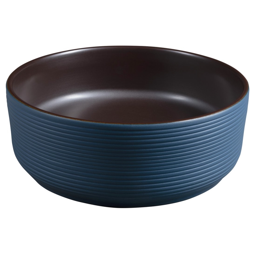 Sapho - PRIORI stalviršio praustuvas, skersmuo 41 cm, rudos/mėlynos spalvos