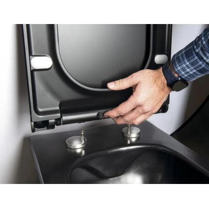 Sapho - SoftClose AVVA SLIM tualeto sėdynė, matinė juoda