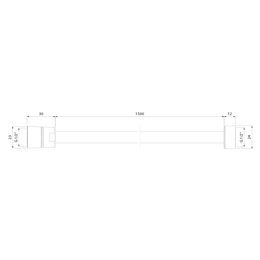 Sapho - SOFTFLEX dušo žarna 150 cm blizgus chromas
