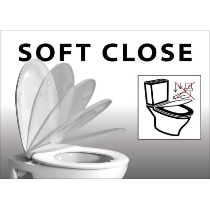 Sapho - Tualeto dangtis SoftClose EDITA balta