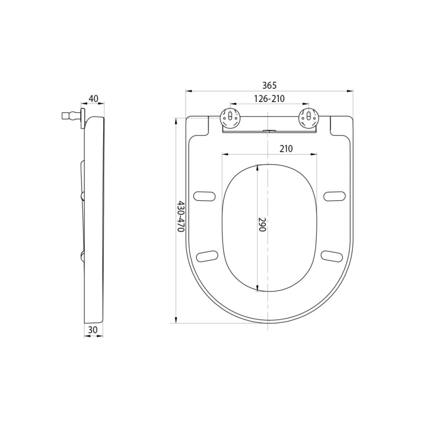 Sapho - TURKU tualeto sėdynė su lėtu uždarymu, balta