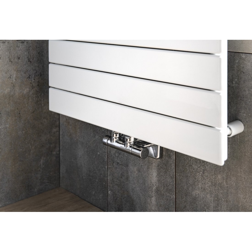 Sapho - TWIN jungiamųjų vožtuvų komplektas centriniam prijungimui, blizgus chromas