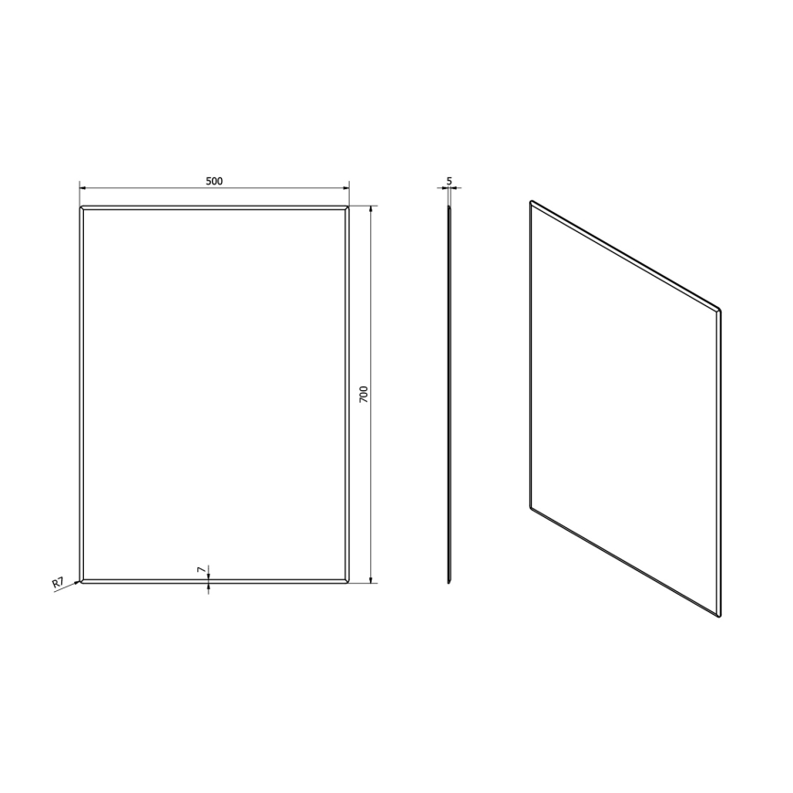 Sapho - Veidrodis ACCORD 50x70 cm skaidrus