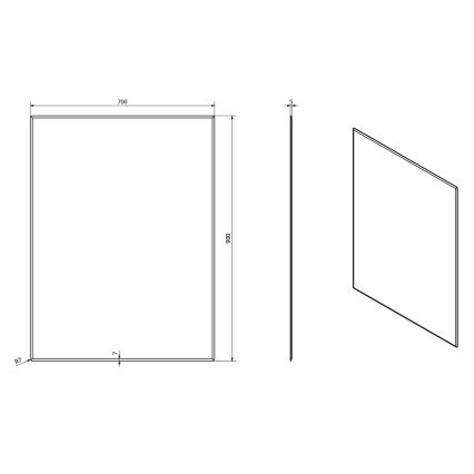 Sapho - Veidrodis ACCORD 70x90 cm