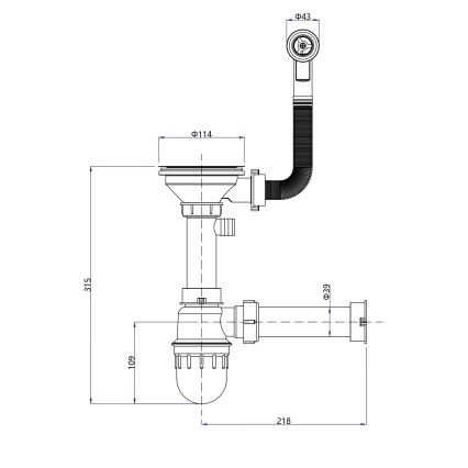Sapho - Virtuvės kriauklė 77x44 cm granitinė/smėlinė