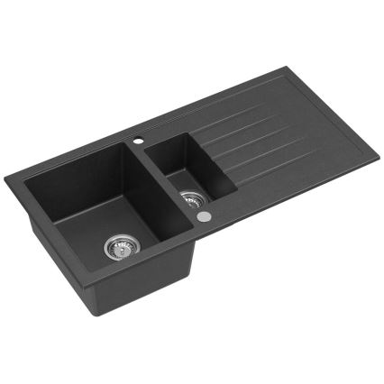 Sapho - Virtuvinė kriauklė 100x50 cm granitas/juoda