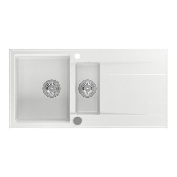 Sapho - Virtuvinė kriauklė 100x50 cm granitinė/balta