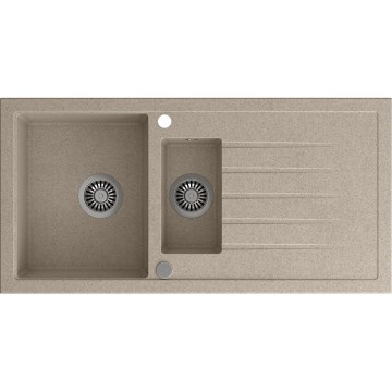 Sapho - Virtuvinė kriauklė 100x50 cm granitinė/smėlinė