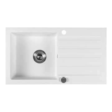 Sapho - virtuvinė kriauklė 78x44 cm granitinė/balta