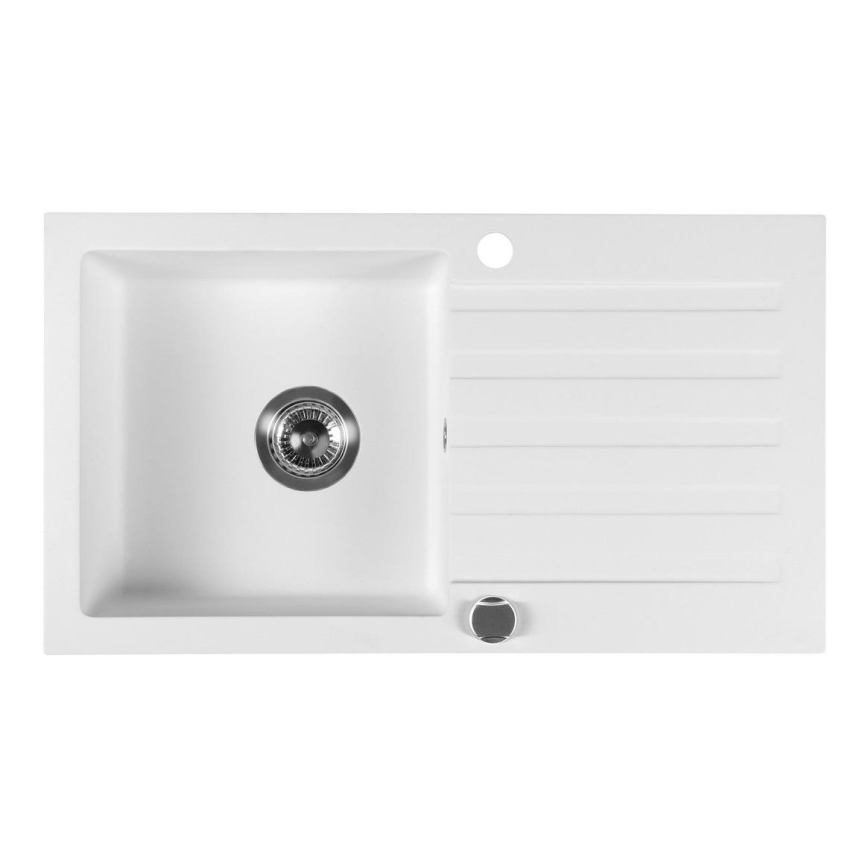 Sapho - virtuvinė kriauklė 78x44 cm granitinė/balta