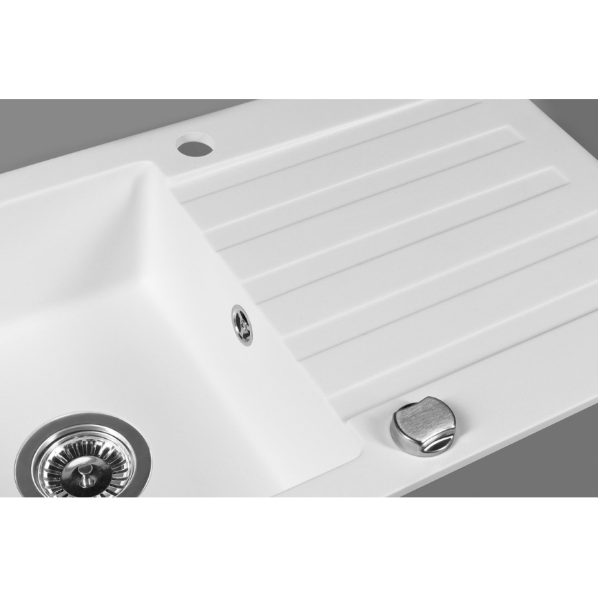 Sapho - virtuvinė kriauklė 78x44 cm granitinė/balta