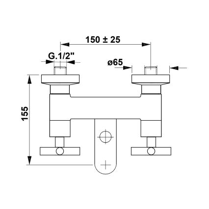 Sapho - vonios maišytuvas AXIA blizgus chromas