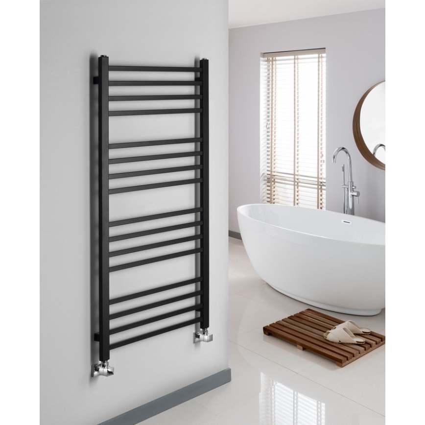 Sapho - Vonios rankšluosčių radiatorius METRO 120x50 cm matinė juoda