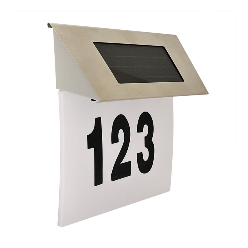 Saulės energija įkraunamas LED namo numeris LED/1,2V 200 mAh IP44