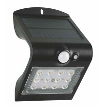 Saulės energija įkraunamas LED sieninis šviestuvas su jutikliu LED/1,5W IP65