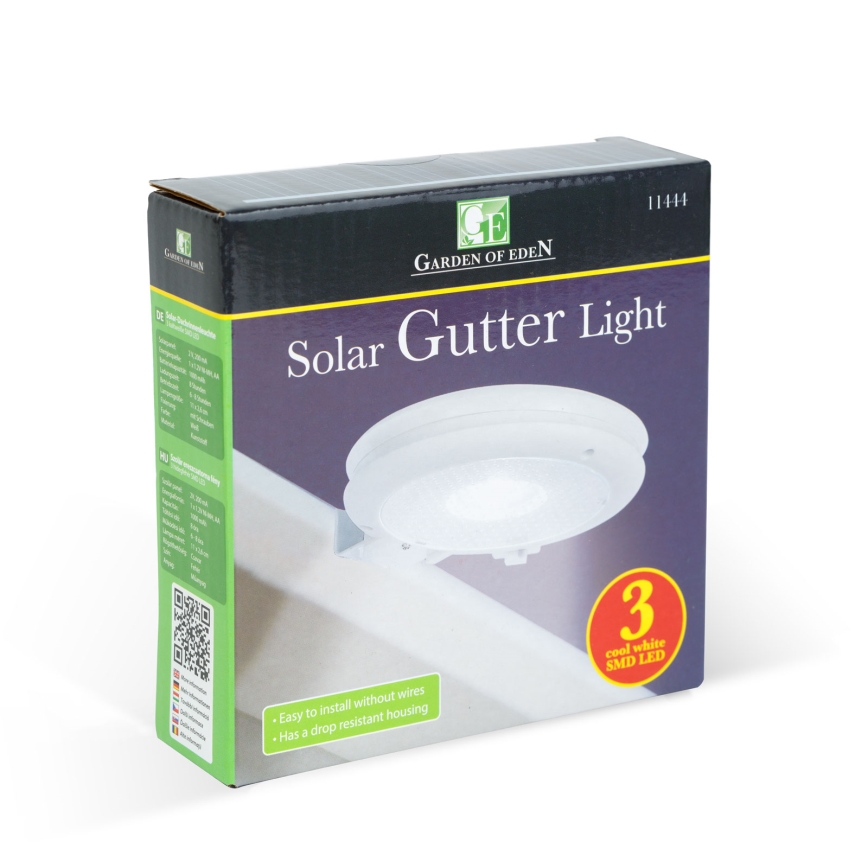 Saulės energija maitinamas LED sieninis šviestuvas LED/1,2V 1000 mAh IP44 balta