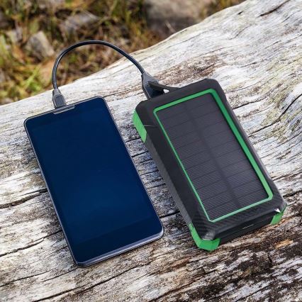 Saulės energijos bankas Power Delivery 10000mAh/10W/5V juodas