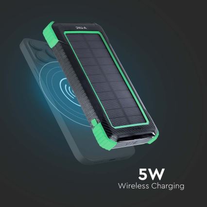 Saulės energijos bankas Power Delivery 10000mAh/10W/5V juodas