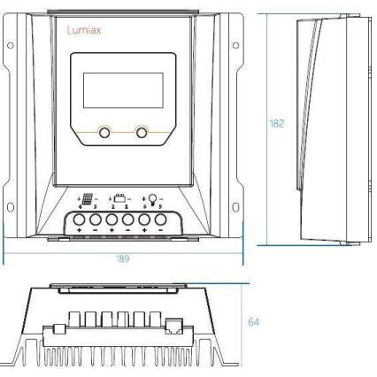 Saulės energijos įkrovimo reguliatorius MPPT MT2075 12/24V/20A