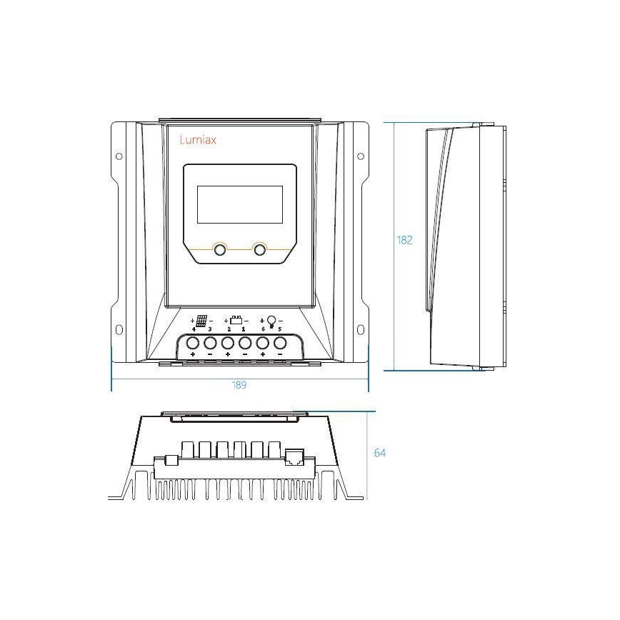 Saulės energijos įkrovimo reguliatorius MPPT MT2075 12/24V/20A