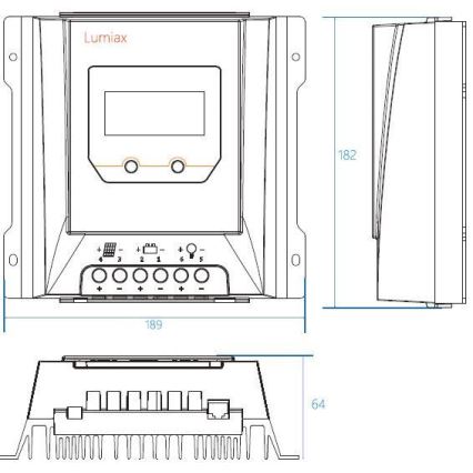 Saulės energijos įkrovimo reguliatorius MPPT MT3075 12/24V/30A