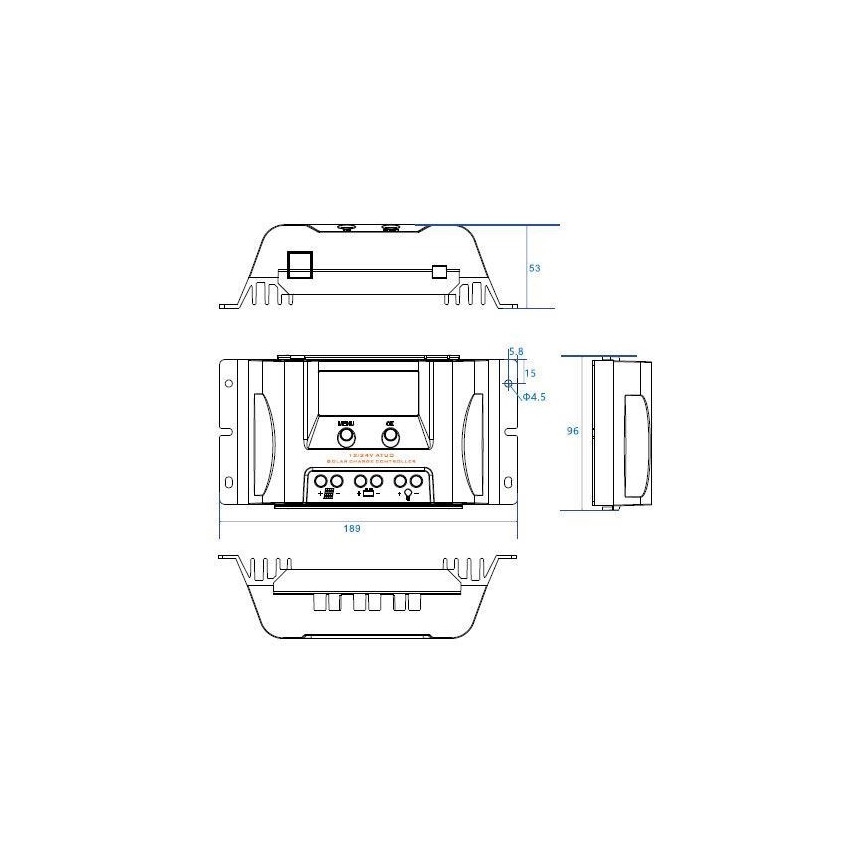 Saulės energijos įkrovimo reguliatorius MT1050EU 12V/10A + USB