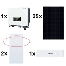 Saulės energijos komplektas SOFAR Solar - 10kWp RISEN Full Black + 10kW SOFAR hibridas converter 3f +10,24 kWh baterija