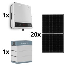Saulės energijos rinkinys GOODWE-8kWp JINKO+8kW GOODWE hibridinis keitiklis 3f+10,65kWh baterija PYLO