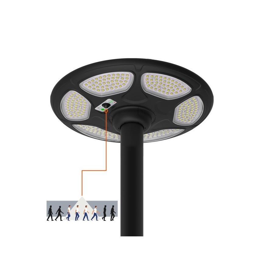 Saulės gatvės lempa su LED ir jutikliu SOLSUMI LED/25W/3,2V IP54 25000 mAh + nuotolinio valdymo pultas