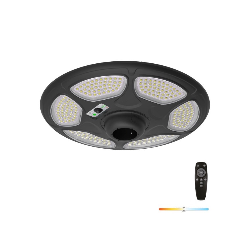 Saulės gatvės lempa su LED ir jutikliu SOLSUMI LED/25W/3,2V IP54 25000 mAh + nuotolinio valdymo pultas