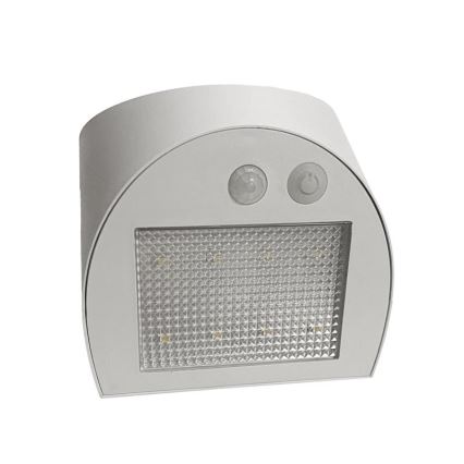 LED saulės sieninis šviestuvas su jutikliu LED/3W/3,7V 3000/4000K 1200 mAh IP54 baltas