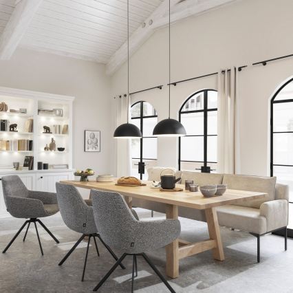 Schöner Wohnen 11728-18 - Pakabinamas šviestuvas ant laido ALI 1xE27/25W/230V Ø 38 cm juodas