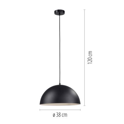 Schöner Wohnen 11728-18 - Pakabinamas šviestuvas ant laido ALI 1xE27/25W/230V Ø 38 cm juodas