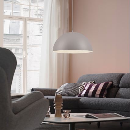 Schöner Wohnen 11728-39 - Pakabinamas šviestuvas ALI ant laido 1xE27/25W/230V Ø 38 cm pilka