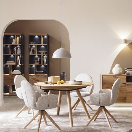 Schöner Wohnen 11728-39 - Pakabinamas šviestuvas ALI ant laido 1xE27/25W/230V Ø 38 cm pilka