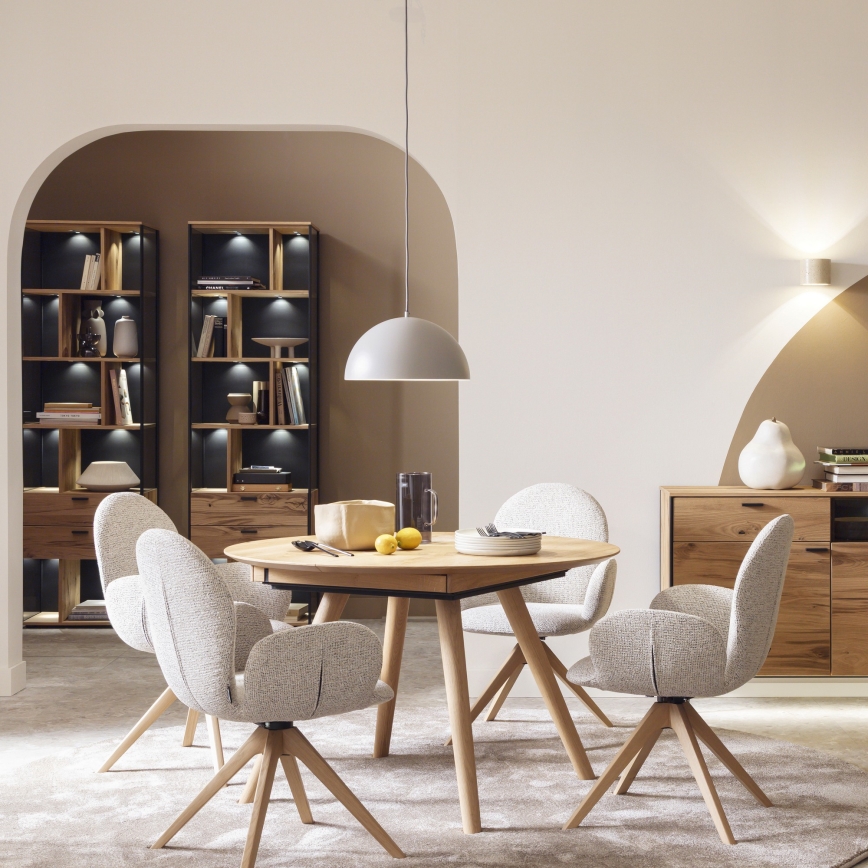 Schöner Wohnen 11728-39 - Pakabinamas šviestuvas ALI ant laido 1xE27/25W/230V Ø 38 cm pilka