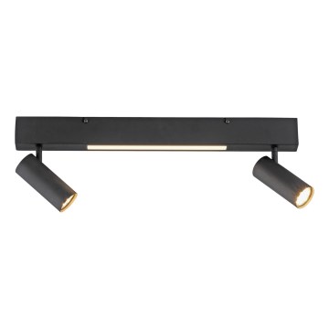 Schöner Wohnen 11793-18 - LED taškinis šviestuvas DANTE 2xGU10/10W/230V + LED/7,2W juoda