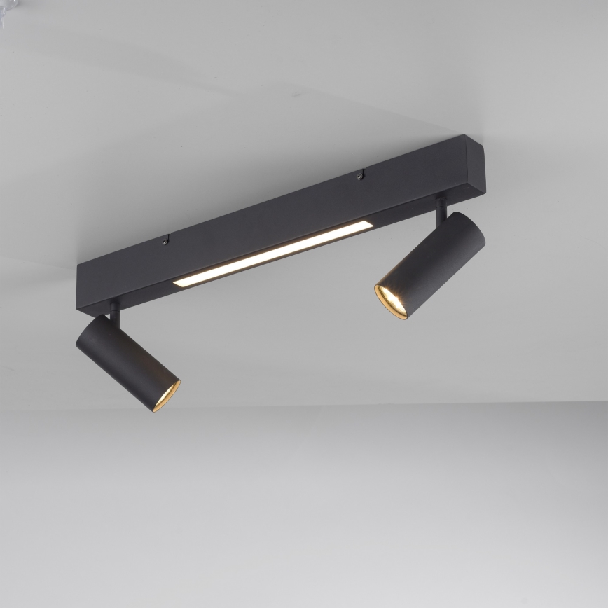 Schöner Wohnen 11793-18 - LED taškinis šviestuvas DANTE 2xGU10/10W/230V + LED/7,2W juoda