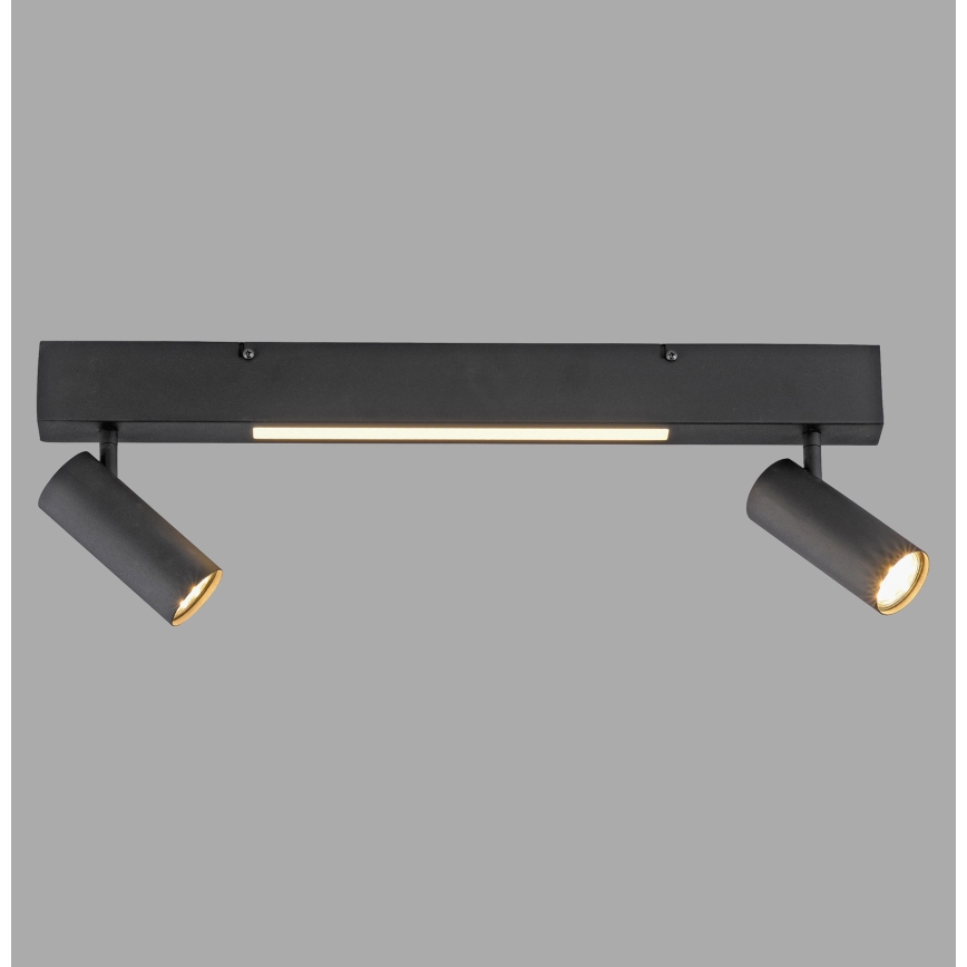 Schöner Wohnen 11793-18 - LED taškinis šviestuvas DANTE 2xGU10/10W/230V + LED/7,2W juoda
