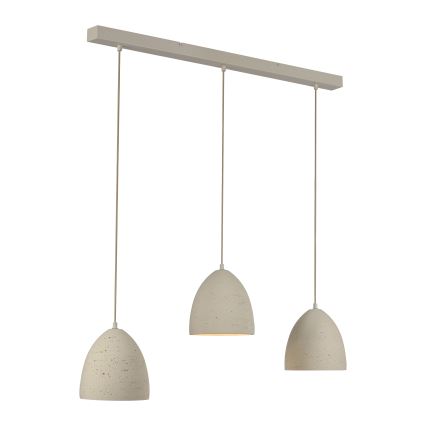 Schöner Wohnen 12541-42 - Pakabinamas šviestuvas TRAVENTA su laidu 3xE27/40W/230V, betoninis