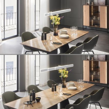 Schöner Wohnen 12577-16 - LED dimeriuojamas pakabinamas šviestuvas ant laido ADRIANA ROUND 2xLED/24W/230V 2700/3000/3500/4000/5000K 160 cm balta