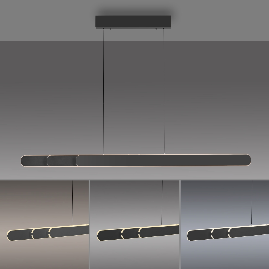 Schöner Wohnen 12577-18 - LED dimeriuojamas pakabinamas šviestuvas ADRIANA ROUND ant laido 2xLED/24W/230V 2700/3000/3500/4000/5000K juodas