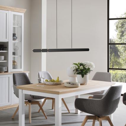 Schöner Wohnen 12577-18 - Dimeriuojamas pakabinamas šviestuvas ant kabelio ADRIANA ROUND 2xLED/24W/230V 2700/3000/3500/4000/5000K 160 cm juoda