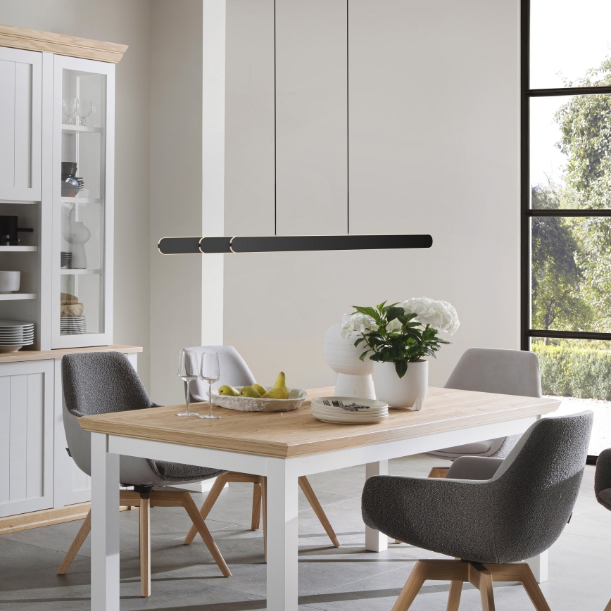 Schöner Wohnen 12577-18 - Dimeriuojamas pakabinamas šviestuvas ant kabelio ADRIANA ROUND 2xLED/24W/230V 2700/3000/3500/4000/5000K 160 cm juoda