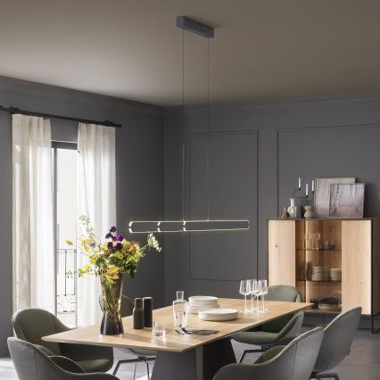 Schöner Wohnen 12577-18 - Dimeriuojamas pakabinamas šviestuvas ant kabelio ADRIANA ROUND 2xLED/24W/230V 2700/3000/3500/4000/5000K 160 cm juoda