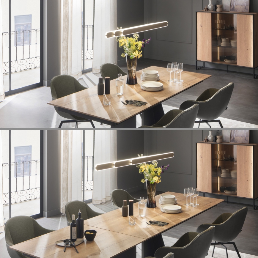 Schöner Wohnen 12577-39 - Dimeriuojamas LED pakabinamas šviestuvas ant laido ADRIANA ROUND 2xLED/24W/230V 2700/3000/3500/4000/5000K 160 cm pilka