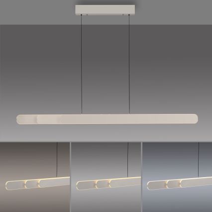 Schöner Wohnen 12577-39 - Dimeriuojamas LED pakabinamas šviestuvas ant laido ADRIANA ROUND 2xLED/24W/230V 2700/3000/3500/4000/5000K 160 cm pilka