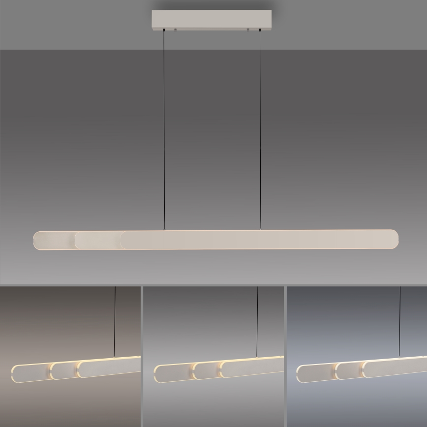 Schöner Wohnen 12577-39 - Dimeriuojamas LED pakabinamas šviestuvas ant laido ADRIANA ROUND 2xLED/24W/230V 2700/3000/3500/4000/5000K 160 cm pilka