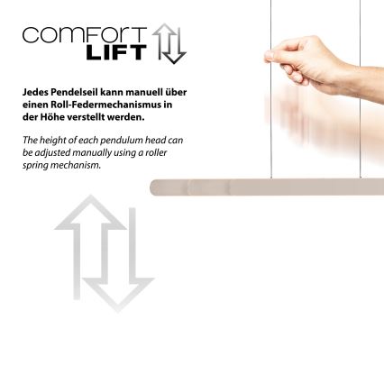 Schöner Wohnen 12577-39 - Dimeriuojamas LED pakabinamas šviestuvas ant laido ADRIANA ROUND 2xLED/24W/230V 2700/3000/3500/4000/5000K 160 cm pilka